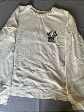Original Use Cream Crewneck Sweater with Boot Embroidery